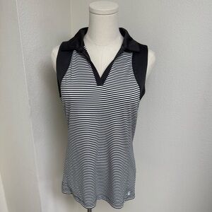 Brand New Izod Black and White Striped Tank Top Women’s Size Medium